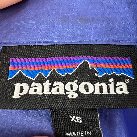 Patagonia Houdini Aqua Blue Windbreaker Jacket Snap-T Pullover Size X-Small XS - Picture 8 of 11